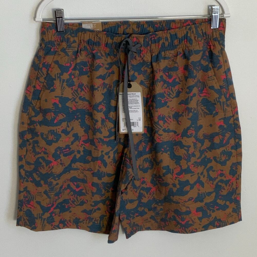 Prana Metic E-Waist shorts NWT size Large 8" inseam UPF 50+